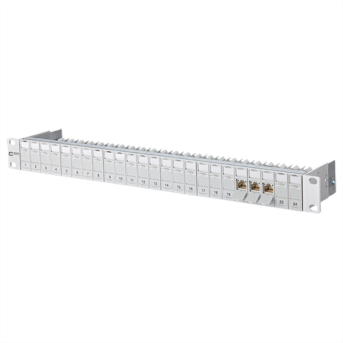 METZ CONNECT Patchfeld C6Amodul Cat 6A 24 Port 19" silber eloxiert