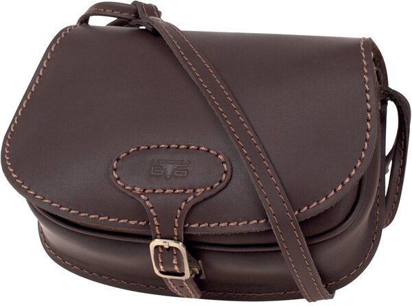 MIKA Damentasche BONNY, aus Sattelleder, dunkelbraun matt