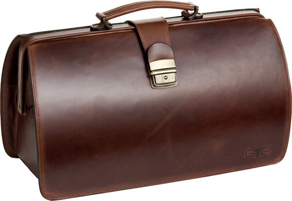 MIKA Doktorentasche HESTON, aus Sattelleder, braun