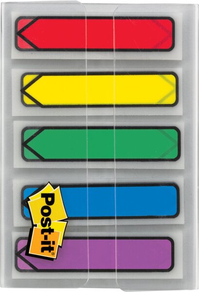 Post-it Index Haftstreifen Pfeile 11,9x43,2mm je Farbe 20 Streifen