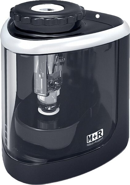 Batterie Spitzmaschine, dreieckig, schwarz/rauchgrau, Batterien 2xAA