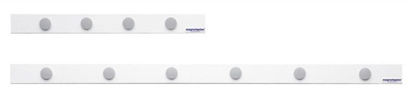 Magnetleiste weiß, 1000mm x 50mm selbstklebend inkl. 6 Magnete