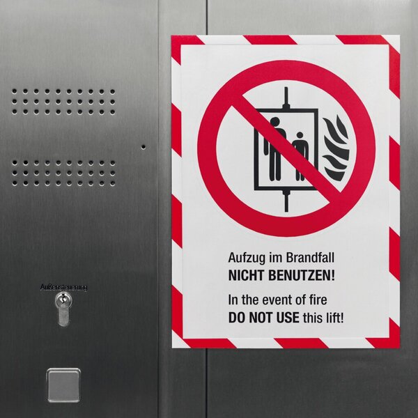 Magnetrahmen Magnetofix SAFETY rot-weiß, A4, 5 Stück