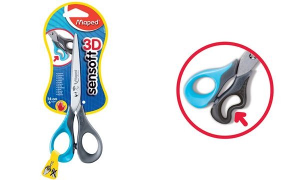 Maped Schere Sensoft 3D, spitz, Län ge: 160 mm, Linkshänder (82696510) Maped Schere Sensoft 3D, spitz, Län ge: 160 mm, Linkshänder (82696510)