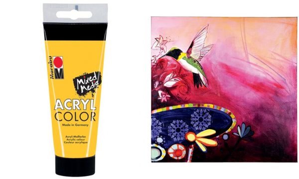 Marabu Acrylfarbe AcrylColor, bla ttgrün, 100 ml (57201175)