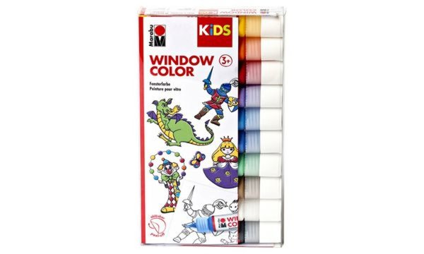 Marabu KiDS Window Color, 10er Set, farbig sortiert (57202072)