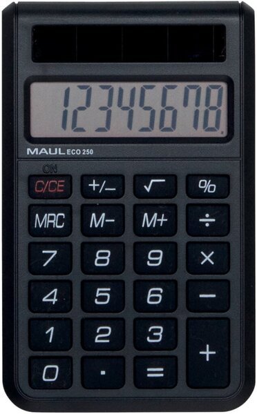 Maul Taschenrechner ECO 250 8-stellige LCD-Anzeige,
