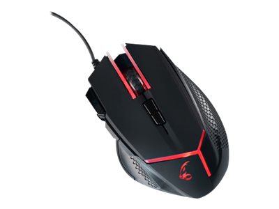 MediaRange MRGS200 Gaming Maus kabelgebunden schwarz, rot