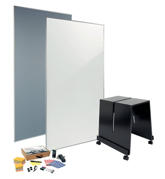 Meet up-Bundle mixed bestehend aus 1x MU010 Agiles Pinboard 90x180 cm,