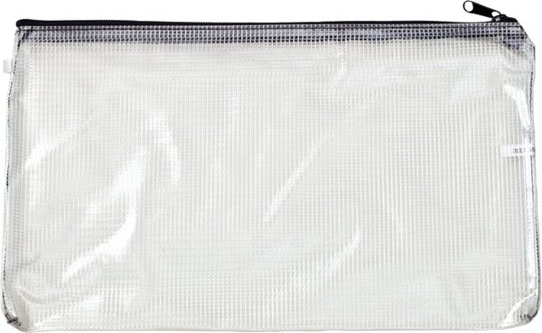 Mesh Bag, DIN-lang, 240 x 135 mm, transparentem PVC, Netzgewebe