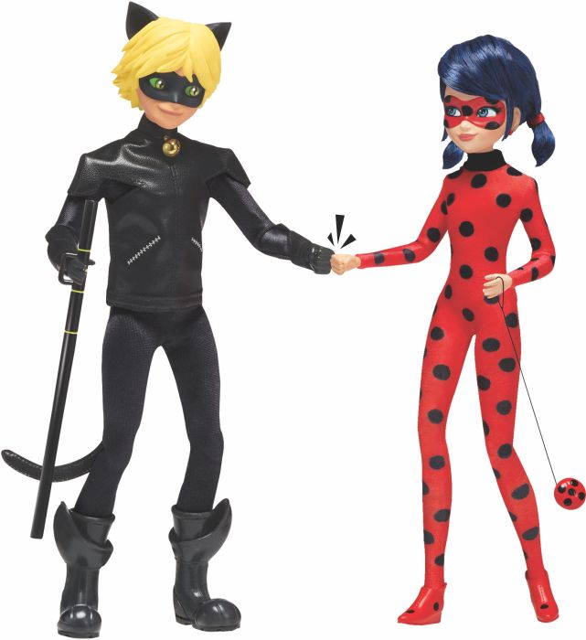 Miraculous Ladybug und Cat Noir,ca. 26cm, Nr: P50365 Miraculous Ladybug und Cat Noir,ca. 26cm, Nr: P50365