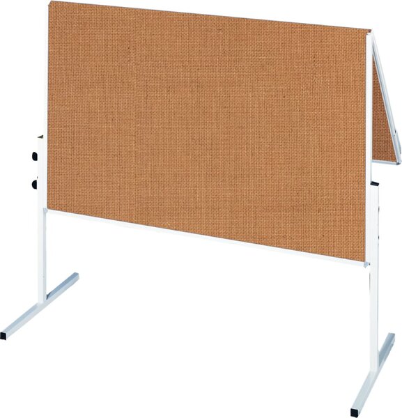 Moderationstafel U-Act, braun/Jute, 120x150cm, Standard, klappbar.