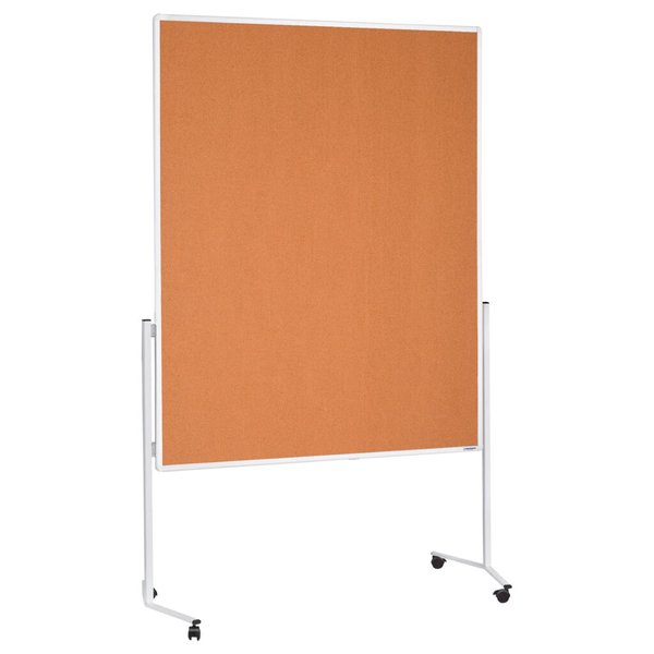 Moderationstafel einteilig Kork 1200 x 1500 mm mit weißem Rahmen