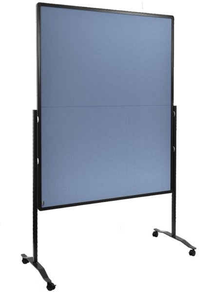 Moderationswand Premium Plus, 150x120cm, blau/grau, klappbar,