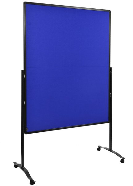 Moderationswand Premium Plus, 150x120cm, marineblau, klappbar,