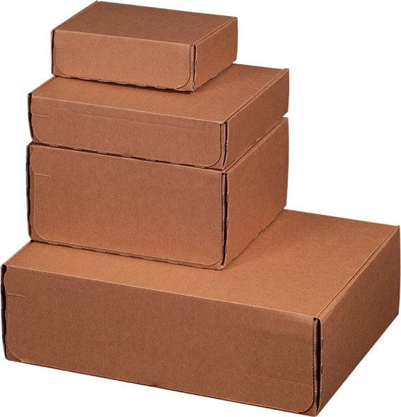 Modulbox braun, portooptimiert als Päckchen, haftklebend, Aufreißfaden Modulbox braun, portooptimiert als Päckchen, haftklebend, Aufreißfaden