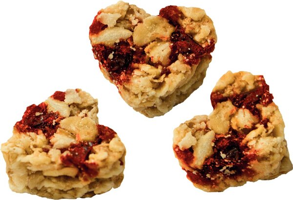 Müsli-Herzen Cranberry, 30 g, mit Haferflocken