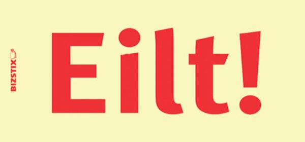 Haftnotizen 75 x 35 mm, gelb Eilt