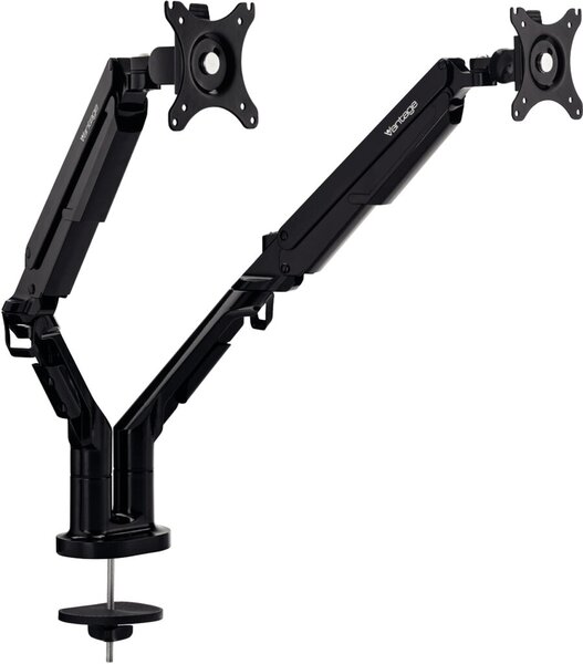 Doppel-Monitorarm Premium, Tischhalterung, schwarz,