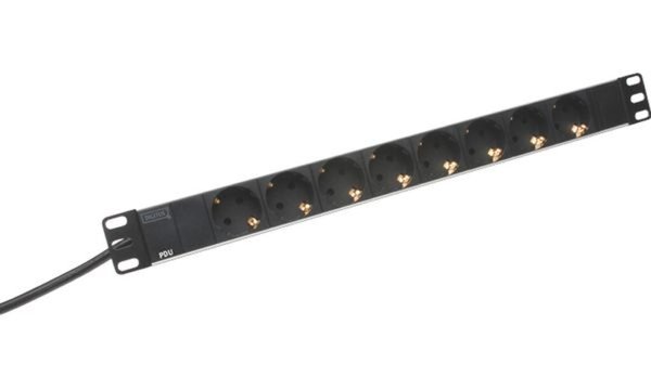 NWKSch 19" Zub Digitus Steckdosenleiste mit Aluprofil 8x