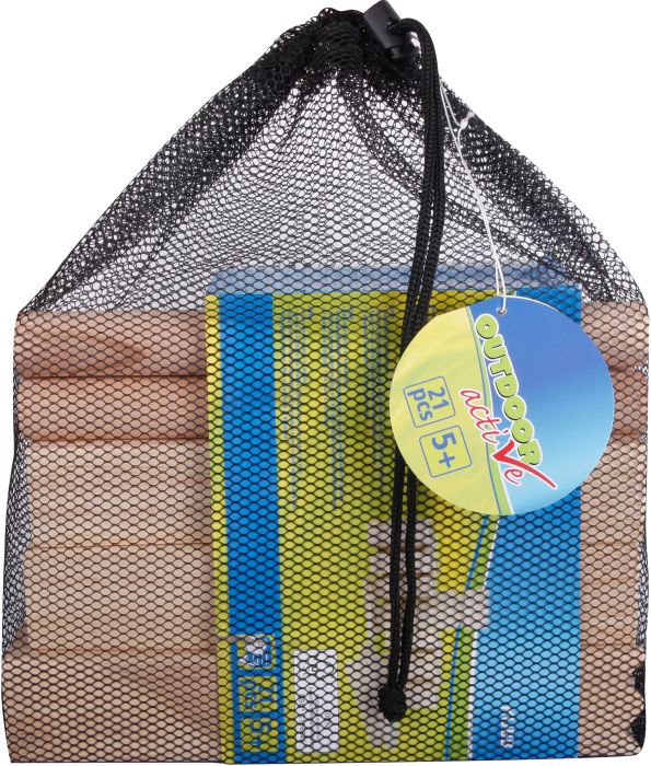 OA Schwedenschach-Kubb, 21tlg. im Netz, Nr: 74700683 OA Schwedenschach-Kubb, 21tlg. im Netz, Nr: 74700683