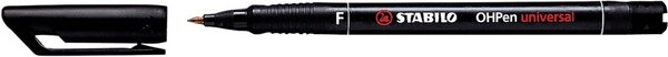 OHPen universal, permanent, F, schwarz, Strichbreite 0,7mm
