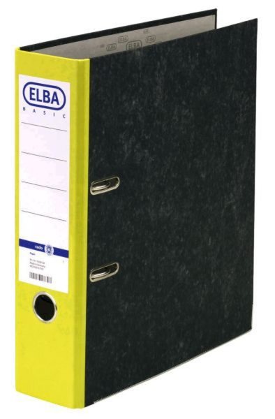 Ordner ELBA SMART A4 80 mm Wolkenmarmor gelb