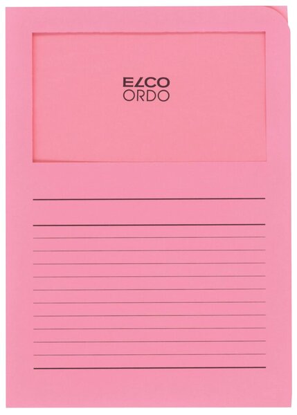 Organisationsmappe Ordo classico, rosa, m. Sichtfenster 180 x 100 mm
