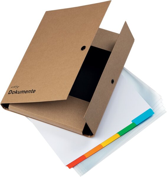 PAGNA Dokumentenmappe, DIN A4, Füllhöhe: 20 mm, Kraftpapier