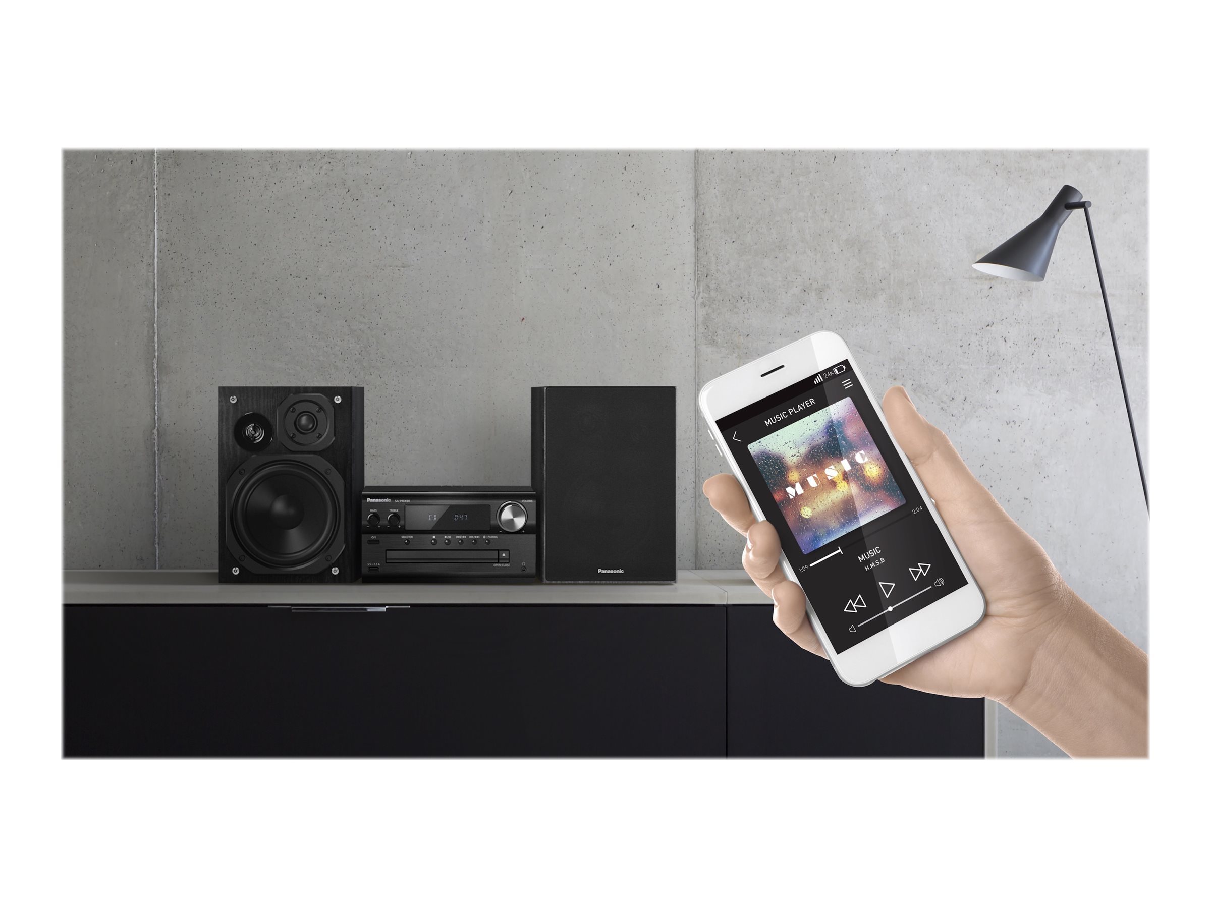 PANASONIC SC-PMX94EG-K CD-Mikrosystem mit DAB+ und optischem Eingang schwarz