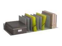 PAPERFLOW Belegfach, flexible Einteilung, grau aus Polystyrol, mit 10 Trennelem