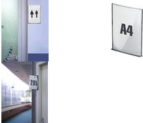 PAPERFLOW Beschilderungssystem "Cinatur", DIN A5, alu-grau Rahmen aus Polystyro