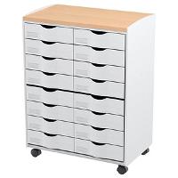 PAPERFLOW Rollwagen 16 Schübe grau/buche (DT 162N.02.23)