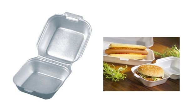 PAPSTAR Burgerbox eckig, XPS, Maße: 145 x 155 x 80 mm (6481368)