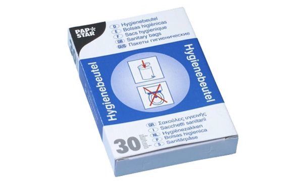 PAPSTAR PE-Hygienebeutel, unbedruck t, weiß (6421023)