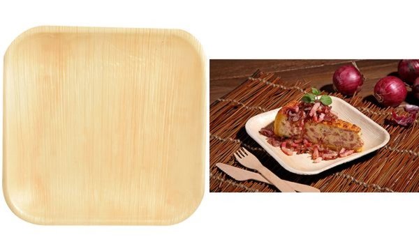 PAPSTAR Palmblatt-Teller pure eck ig, 255 x 255 mm, 25er (6485514)