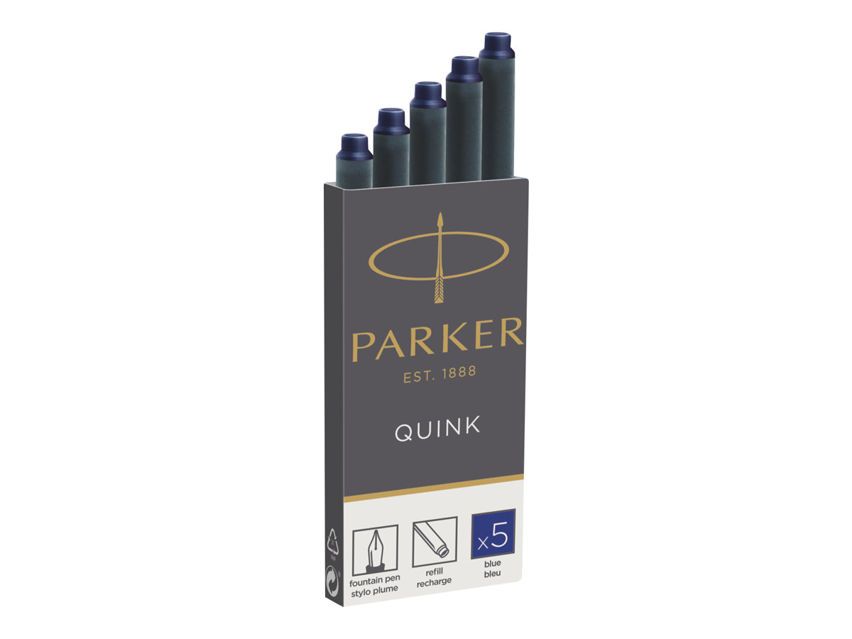 PARKER 1x5 Parker Tintenpatrone Quink blau