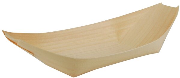 Schale pure Schiffchen 19x10 cm Holz für Fingerfood