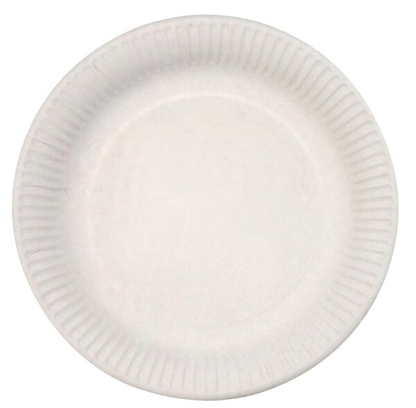 Pappteller rund, 18cm, aus 100% Frischfaserkarton, kompostierbar