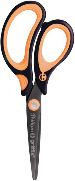 Pelikan Linkshänder-Papierschere griffix® schwarz-orange 14,0 cm