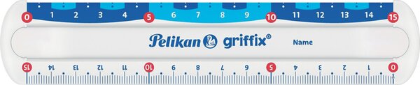 Pelikan griffix Lineal, 150 mm, transparent / blau