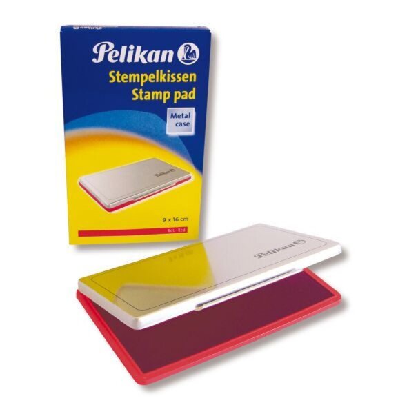 PELIKAN Stempelkissen Gr. 1 (B)160 x (T)90 mm, rot in Metallgehäuse (331132)