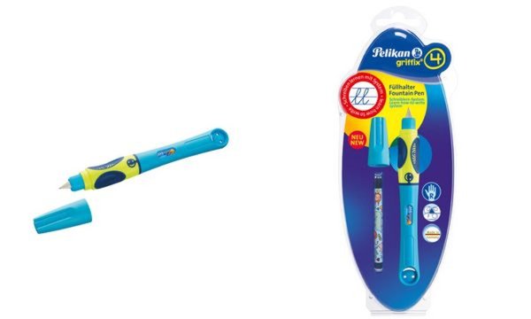 PELIKAN griffix Füllhalter Neon Fresh Blue, für Rechtshänder Schreiblernstift