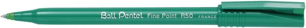 PENTEL R50 - Anklippbarer versenkbarer Stift - Grün - Grün - Kunststoff - Ambid