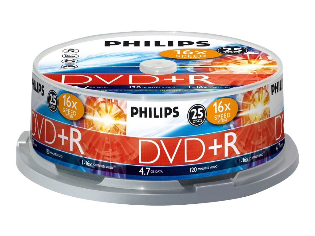 PHILIPS DVD+R 4.7GB 25er Spindel