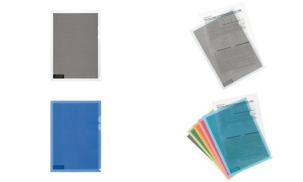 PLUS JAPAN Datenschutz-Sichthülle, DIN A4, blau (1231076)