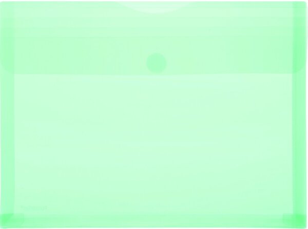 PP-Umschlag A4quer, Dehnfalten grün transparent