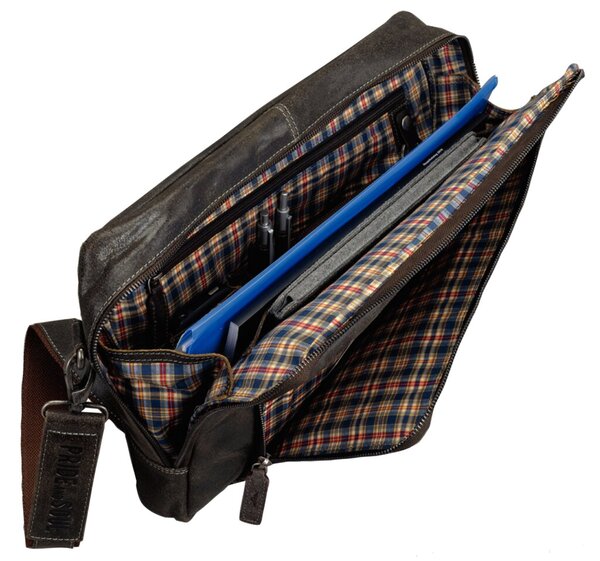 PRIDE&SOUL Umhängetasche "KING", aus Leder, braun