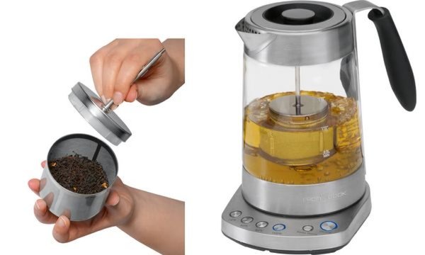 PROFI COOK Tee-Wasserkocher PC-WKS 1020 G, Edelstahl/schwarz (96000006