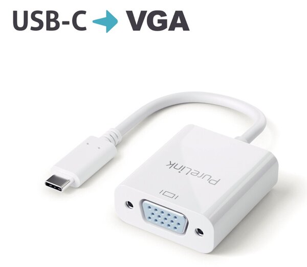 Adapter USB-C auf VGA, weiß 0,10 m, iSerie, 4K60Hz,